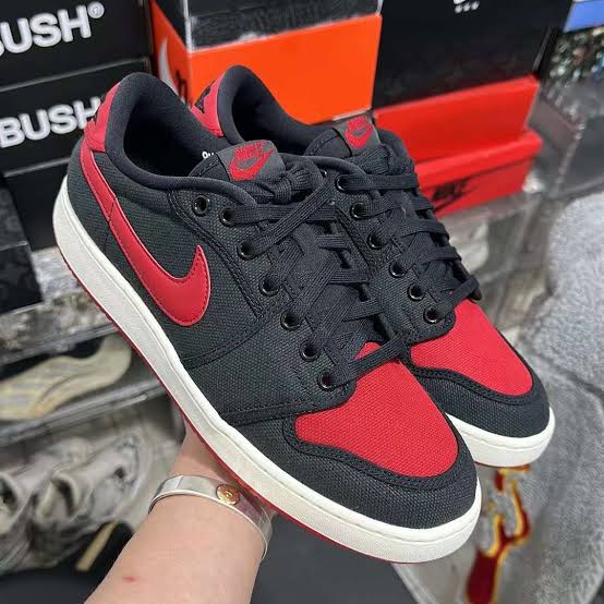 Black varsity red sail jordan 1 sales