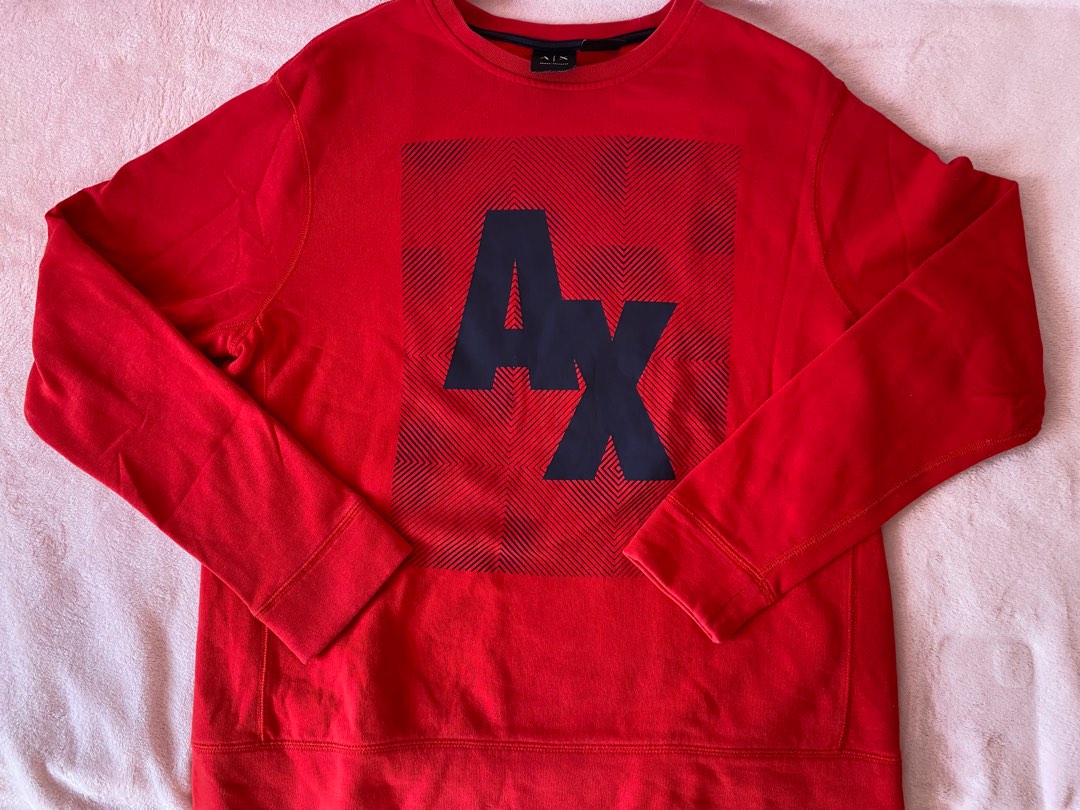 Armani Exchange Red Sweater on Carousell