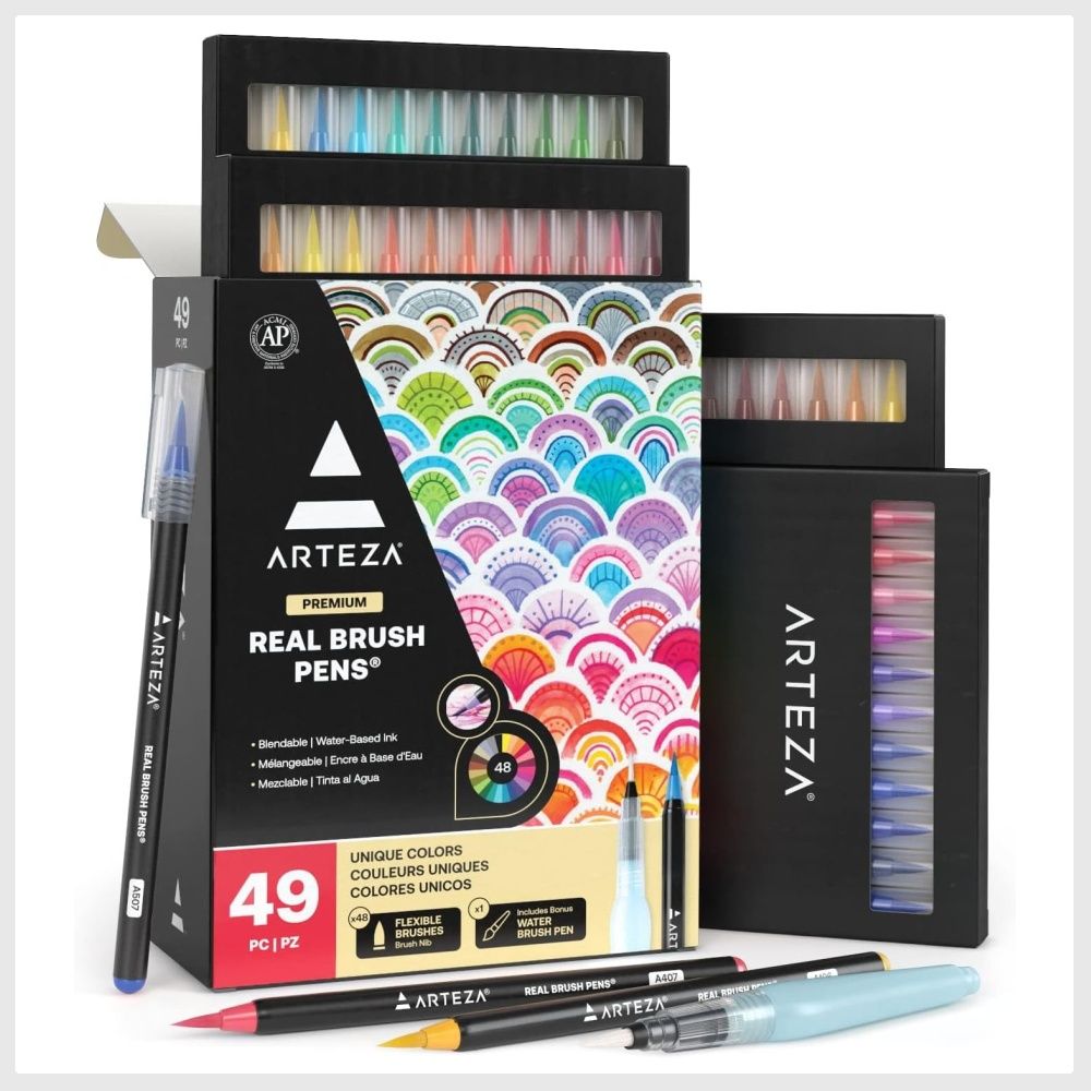 ARTEZA Arteza Metallic Acrylic Paint Markers Art Supply Set, 16 Colors- 20  Pack at