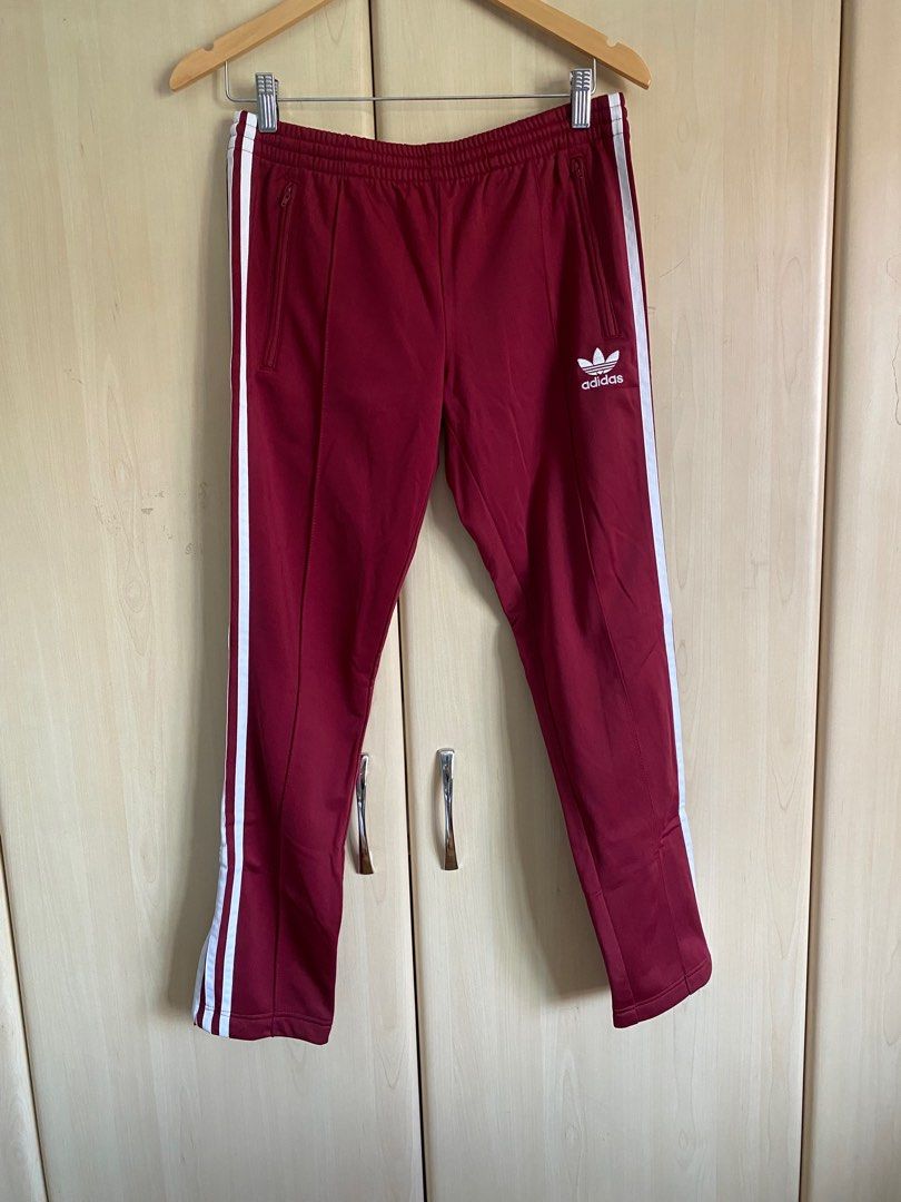 AUTH ADIDAS ORIGINAL MAROON JOGGERS ATHLEISURE WEAR FITS XS TO