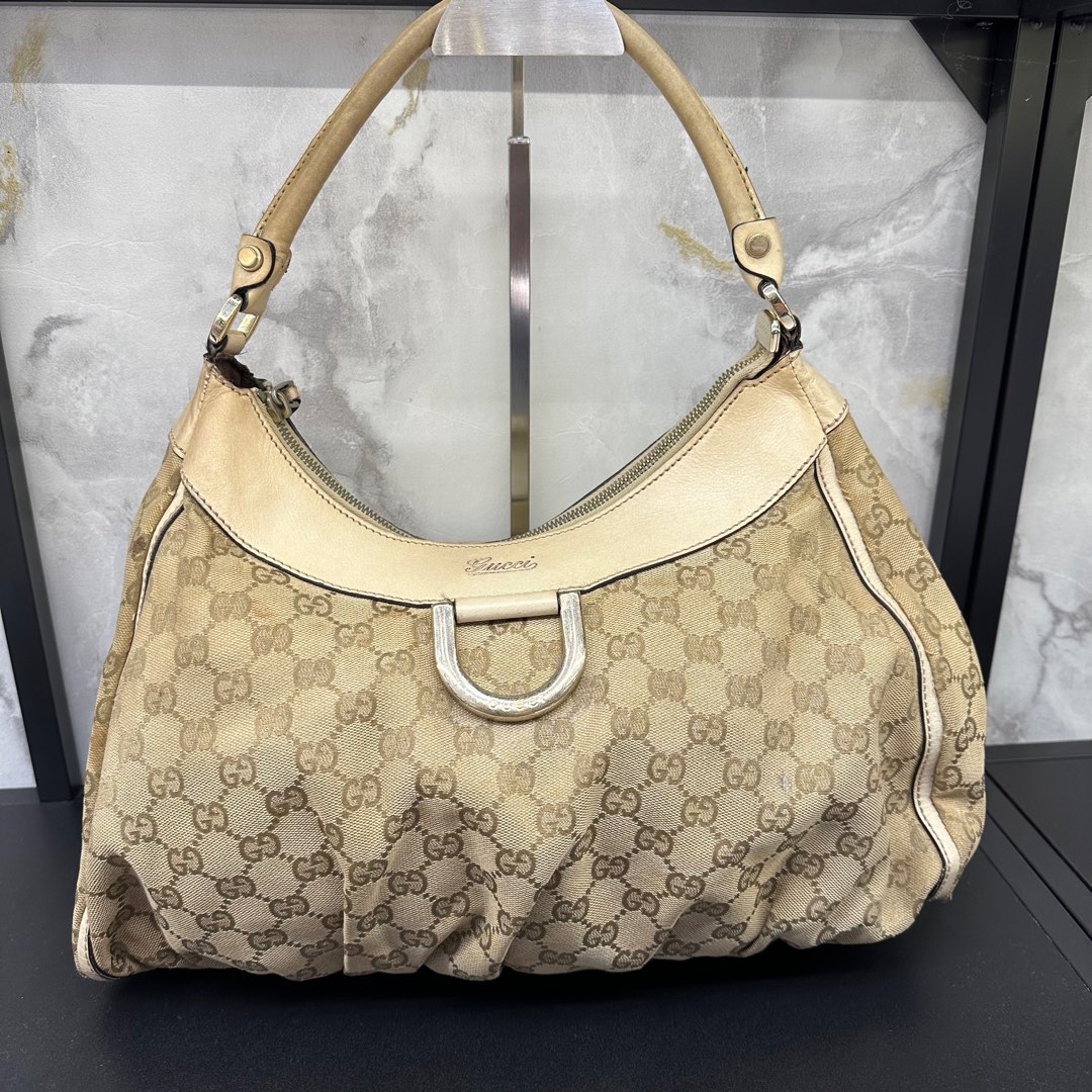 GUCCI HOBO HANDBAG AUTHENTIC MONOGRAM