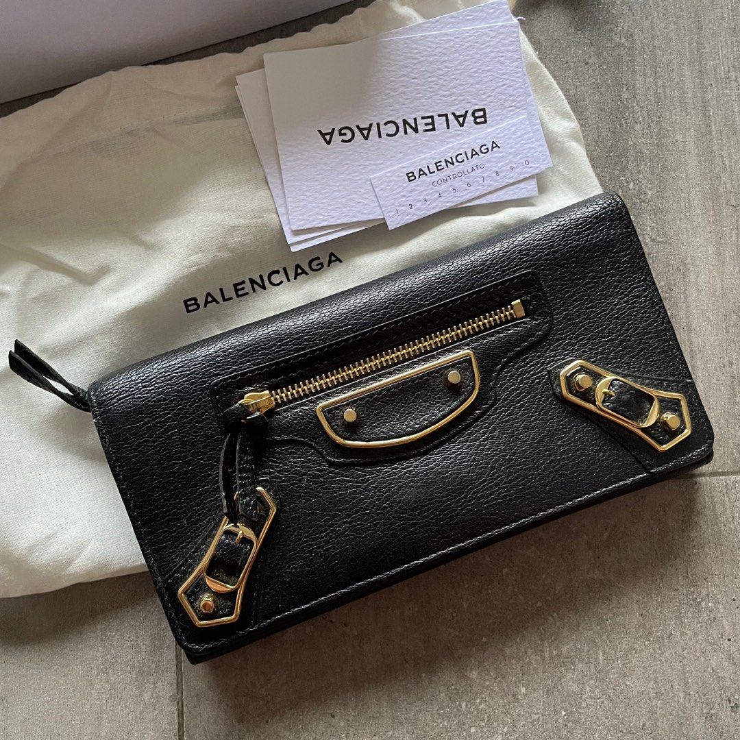 Balenciaga metallic edge wallet on sale
