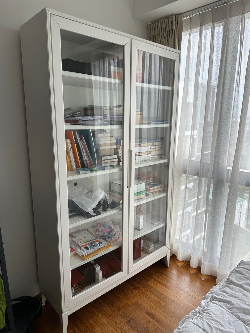 Billy bookcase with glass doors, Furniture & Home Living, Furniture