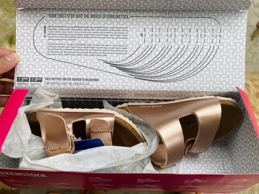 Birkenstock Arizona kids rose gold size 27