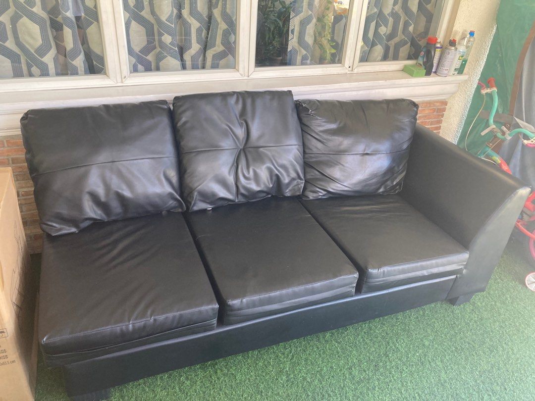 Black 3Seater Couch/Sofa on Carousell