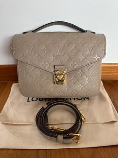 Louis Vuitton, Bags, Nwt Rare Louis Vuitton Pochette Mtis Empreinte Giant  Monogram Noir And Pink
