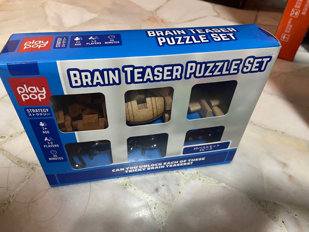 Brain teaser puzzle set, Hobbies & Toys, Toys & Games on Carousell