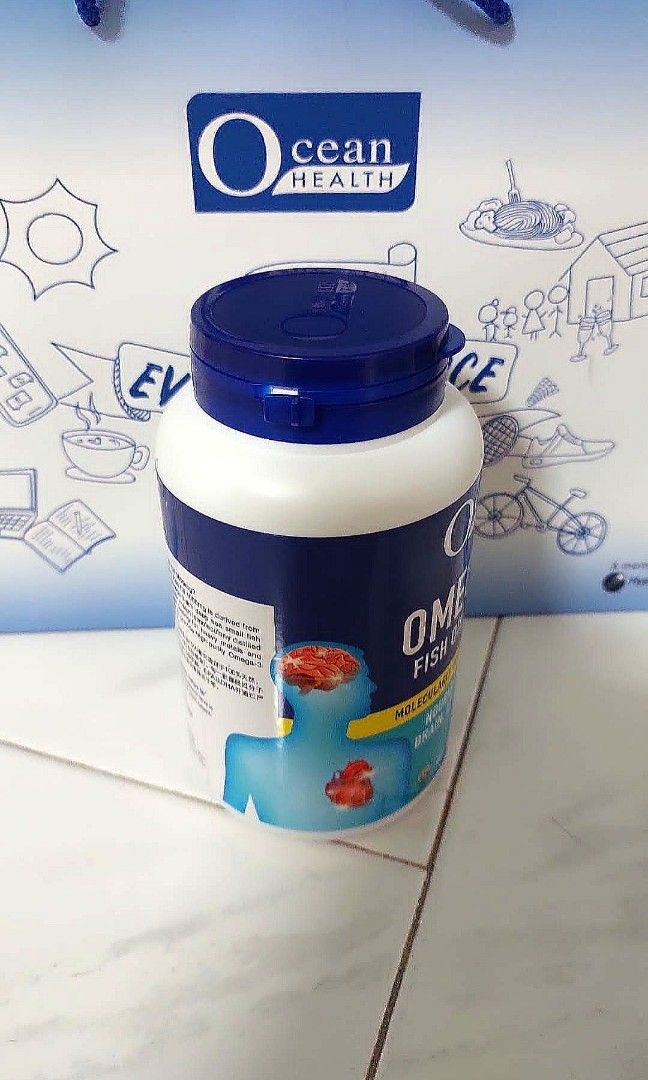 Brand New Genuine Ocean Health Odourless Fish Oil Omega 3 1000mg, 180