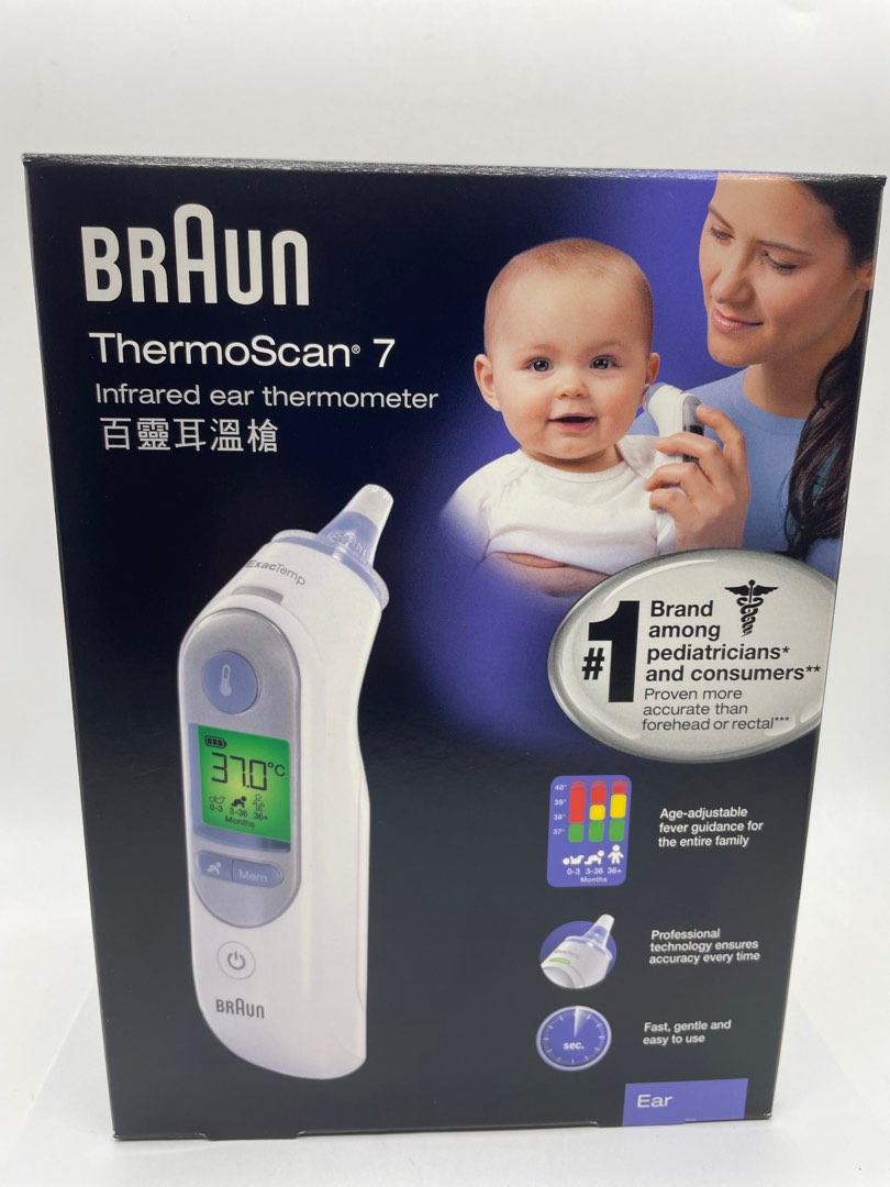Braun Ear Infrared Ear Thermometer Thermoscan 7, Health & Nutrition