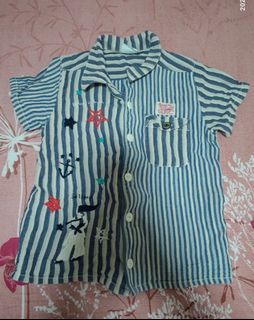 日本breeze 恤衫，新正， 刺繡好靚， size: 120