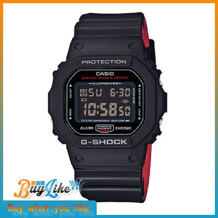 BuyLike ！CASIO G-Shock DW-5600HR-1 黑紅撞色男女合用錶包順豐送貨貨