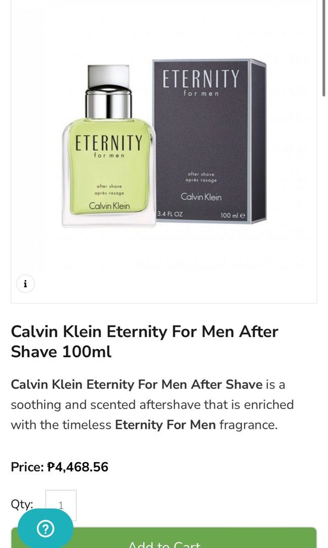 Calvin klein after shave for men on Carousell