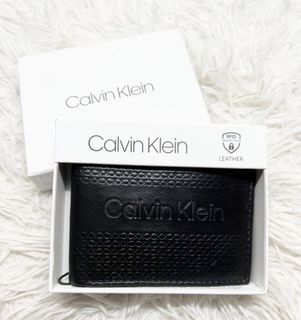 Calvin Klein CK Men’s Bifold RFID Black Leather Wallet with ID Slot