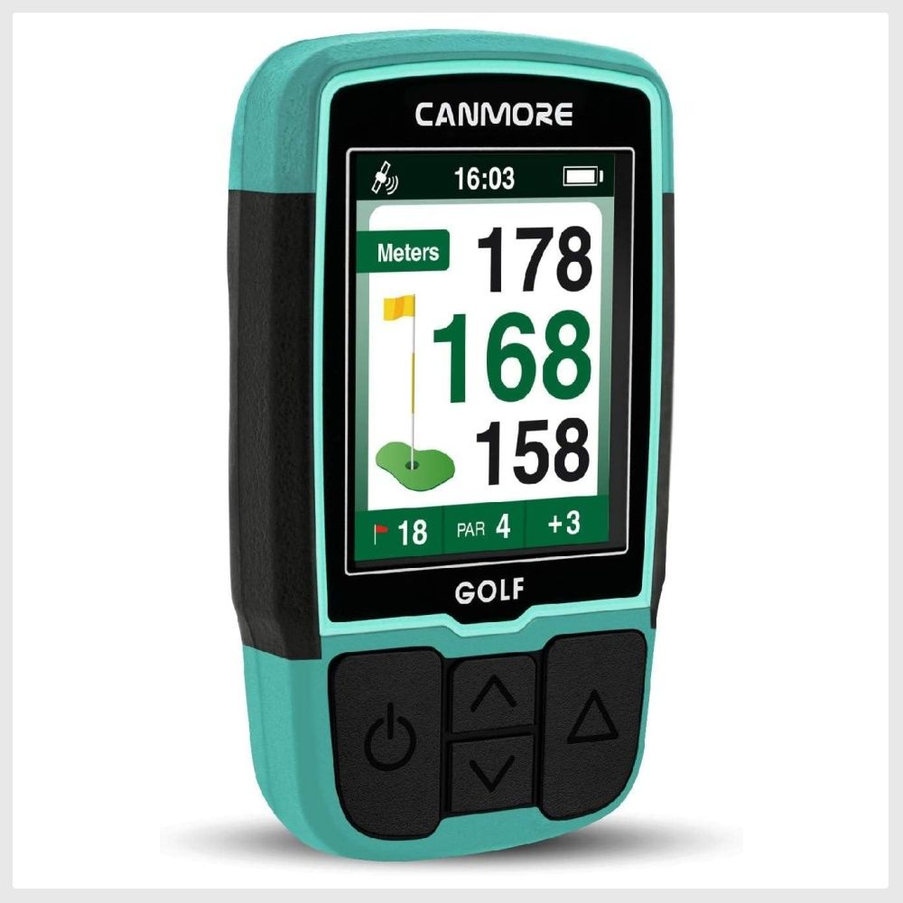CANMORE HG200 Golf GPS Turquoise Water Resistant Full Color Display with 40 000 Essential Golf Course Data and Score Sheet Free Courses