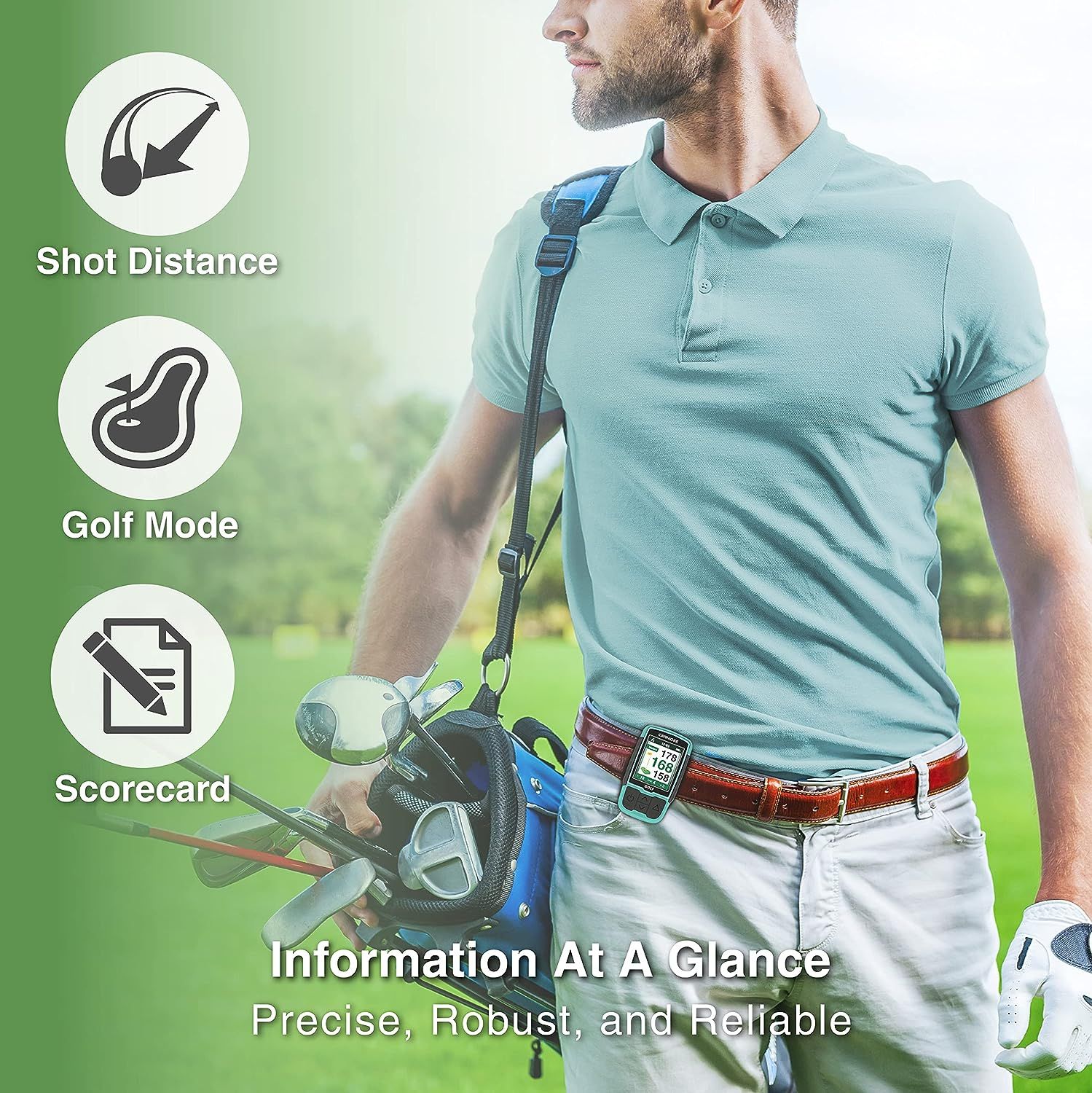 CANMORE HG200 Golf GPS Turquoise Water Resistant Full Color
