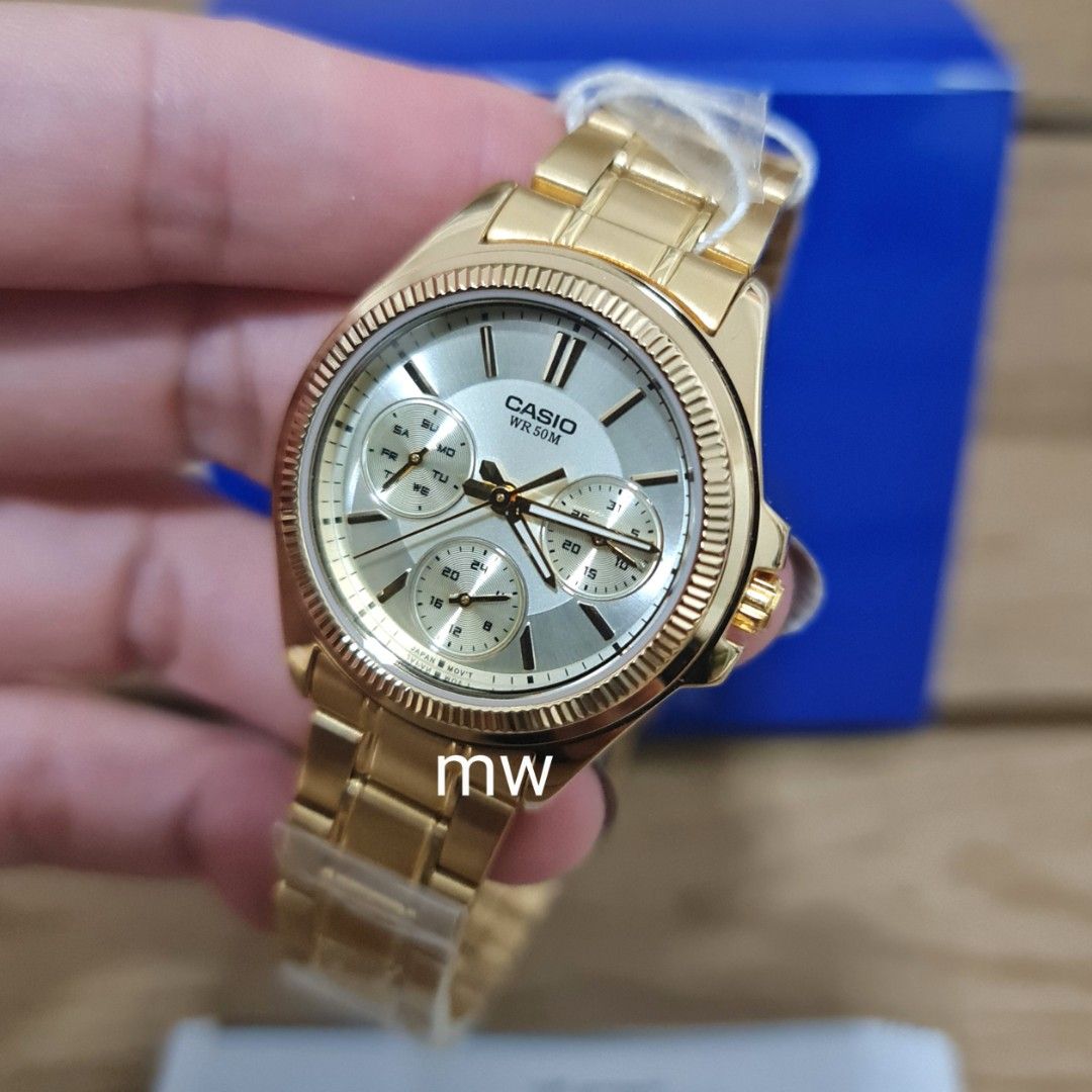 Casio ladies gold tone quartz watch LTP 2088G