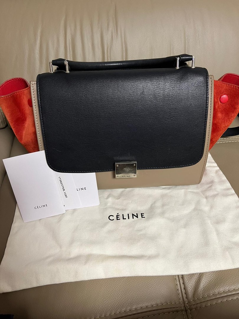 Celine tricolor trapeze discount bag