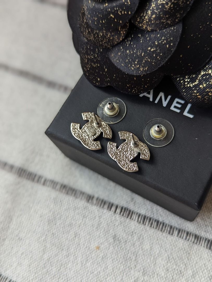 Chanel CC A13V Logo Classic Timeless Crystal SHW CocoMark Earrings, Women's  Fashion, Jewelry & Organisers, Earrings on Carousell