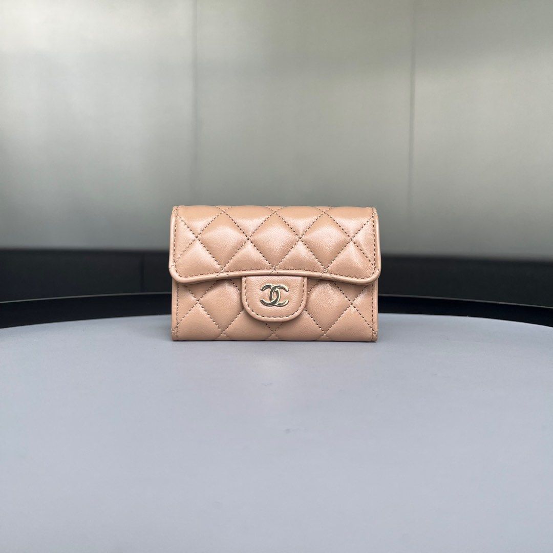 Chanel Timeless Flap Card Holder Lambskin Beige / Ghw, Women's Fashion,  Bags & Wallets, Purses & Pouches on Carousell