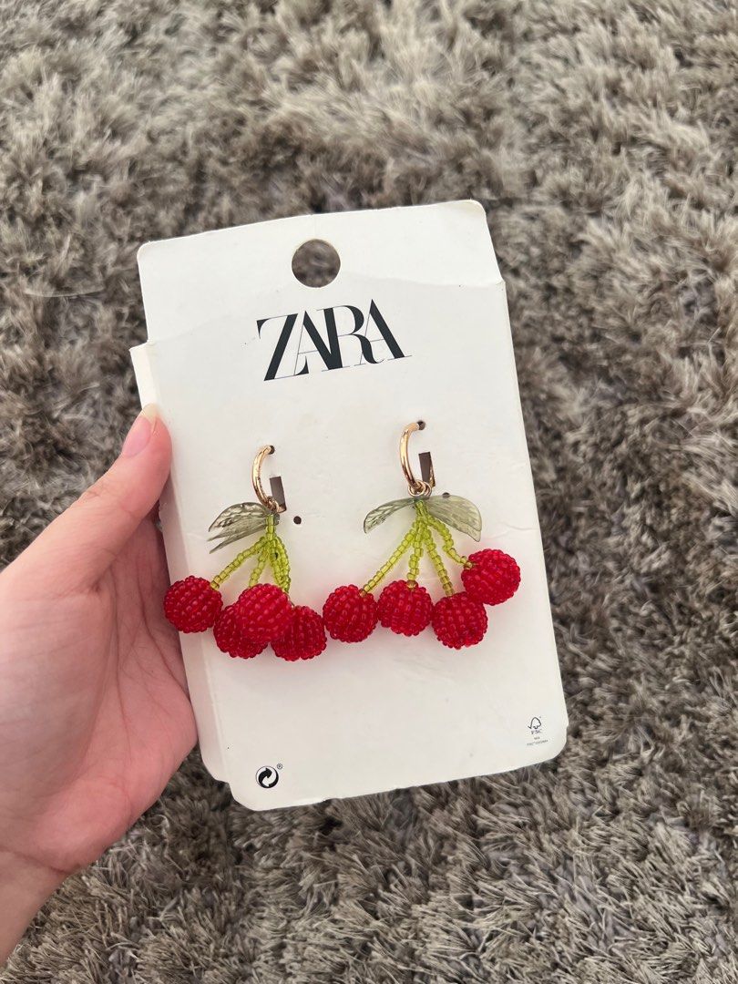 Cherry earrings zara store