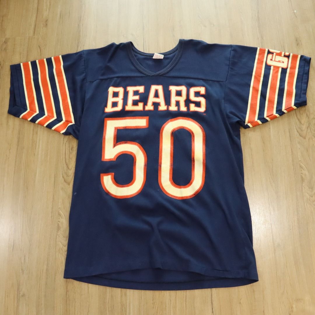 Chicago Bears Vtg 80s Mike Singletary #50 Rawlings single stitch tee OSFA,  MADE IN USA, Men's Fashion, Tops & Sets, Tshirts & Polo Shirts on Carousell