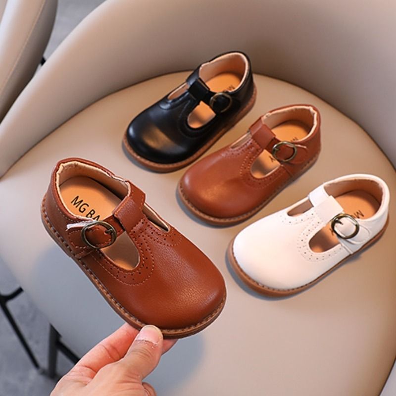 Children Mary Janes British Style T strap Three Colors Vintage 21 30 Little Girl s Leather Shoes All mt Carousell
