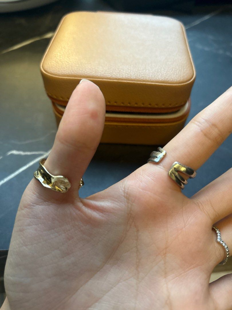 Chunky rings silver gold Women s Fashion Jewelry Organisers