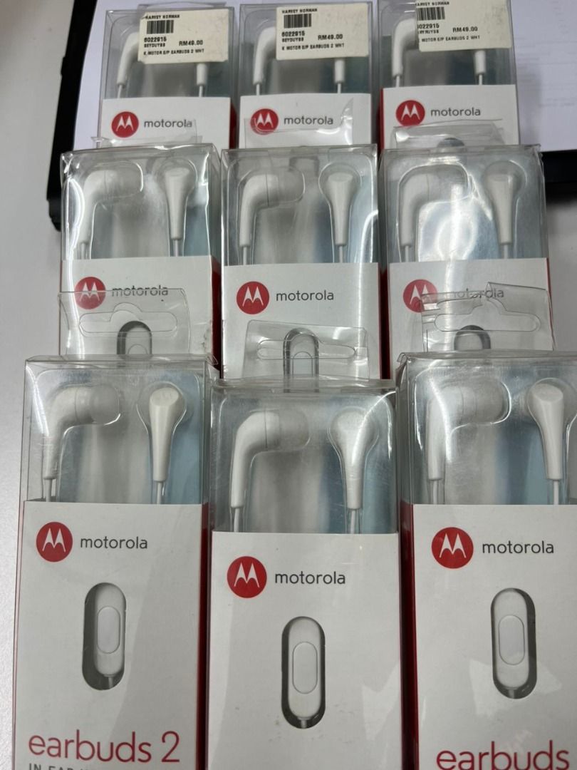 CLEARANCE MOTOROLA EARBUDS 2 BLACK WHITE