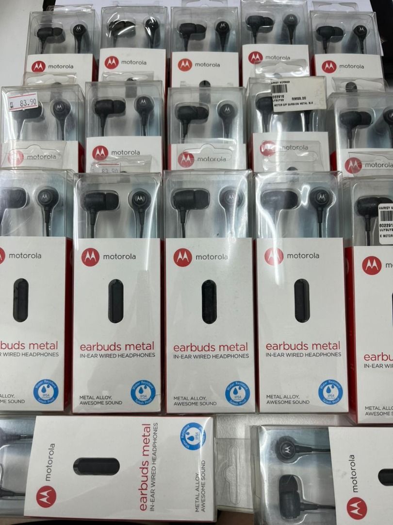 CLEARANCE MOTOROLA EARBUDS METAL BLACK SILVER ROSE GOLD Audio
