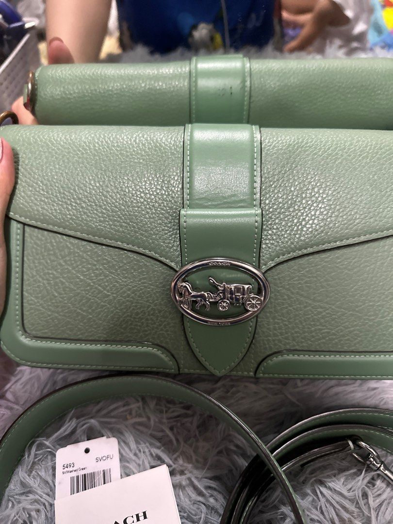 Coach Shoulder Crossbody in Washed Green, Luxury, Bags & Wallets on Carousell