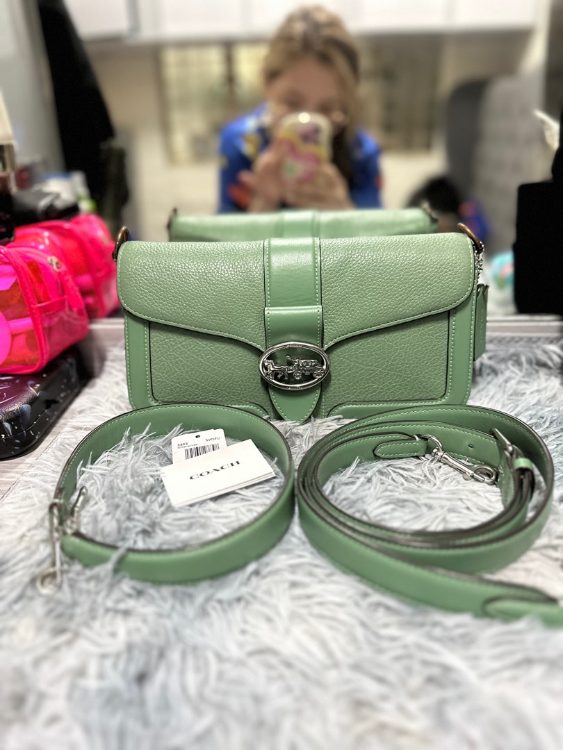 Coach Shoulder Crossbody in Washed Green, Luxury, Bags & Wallets on Carousell