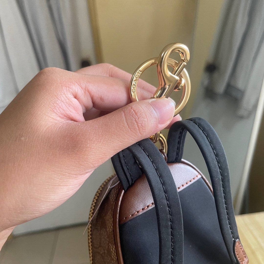 Coach Mini Court Backpack Bag Charm In Signature Canvas Luxury Bags