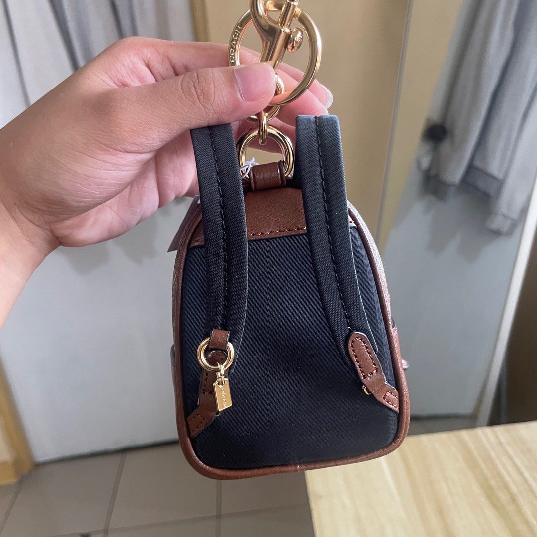 Coach Mini Court Backpack Bag Charm In Signature Canvas Luxury Bags