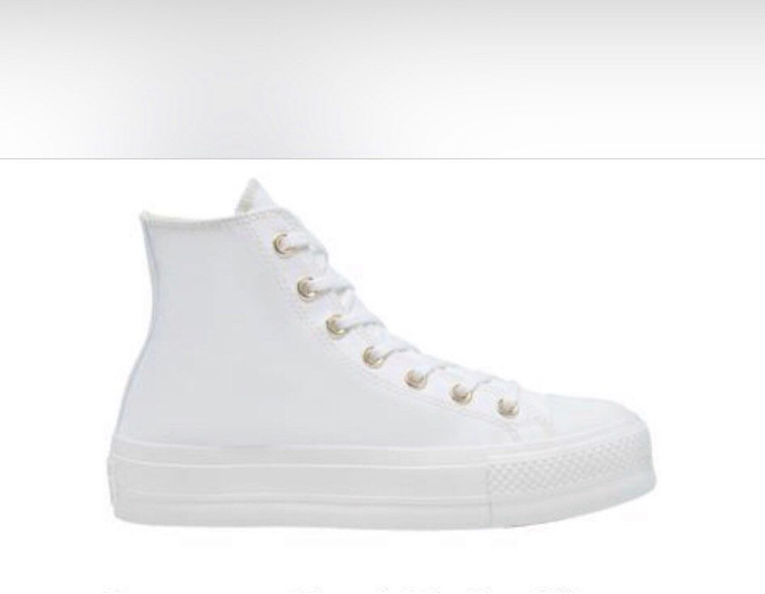 White and hotsell gold chucks