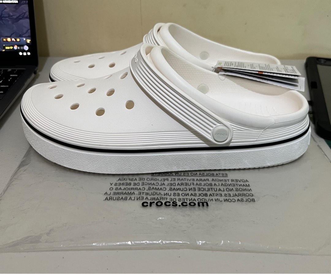 Crocs Crocband Clean Clog in White on Carousell