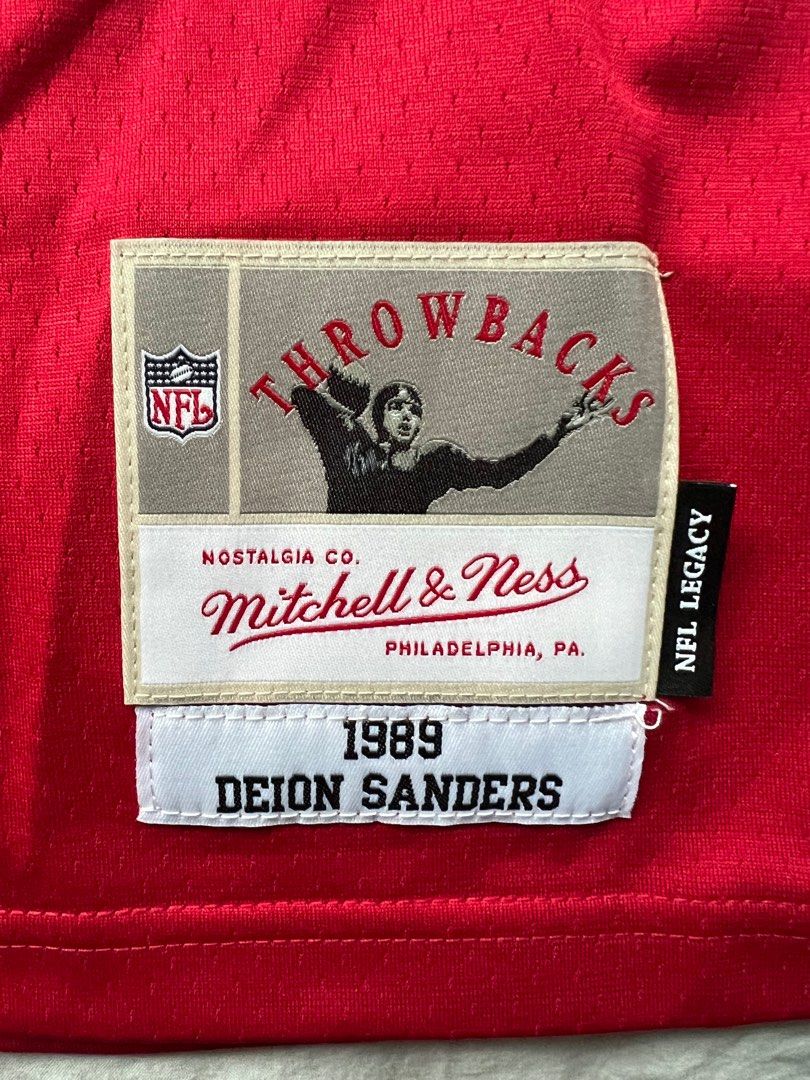 Men's Mitchell & Ness Deion Sanders White Atlanta Falcons 1989