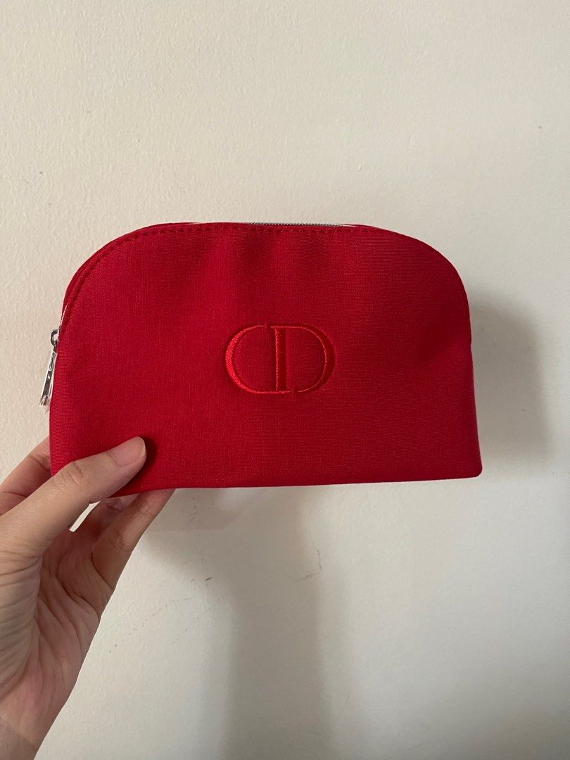 Christian Dior red pouch clutch gift, Women's Fashion, Bags & Wallets,  Clutches on Carousell