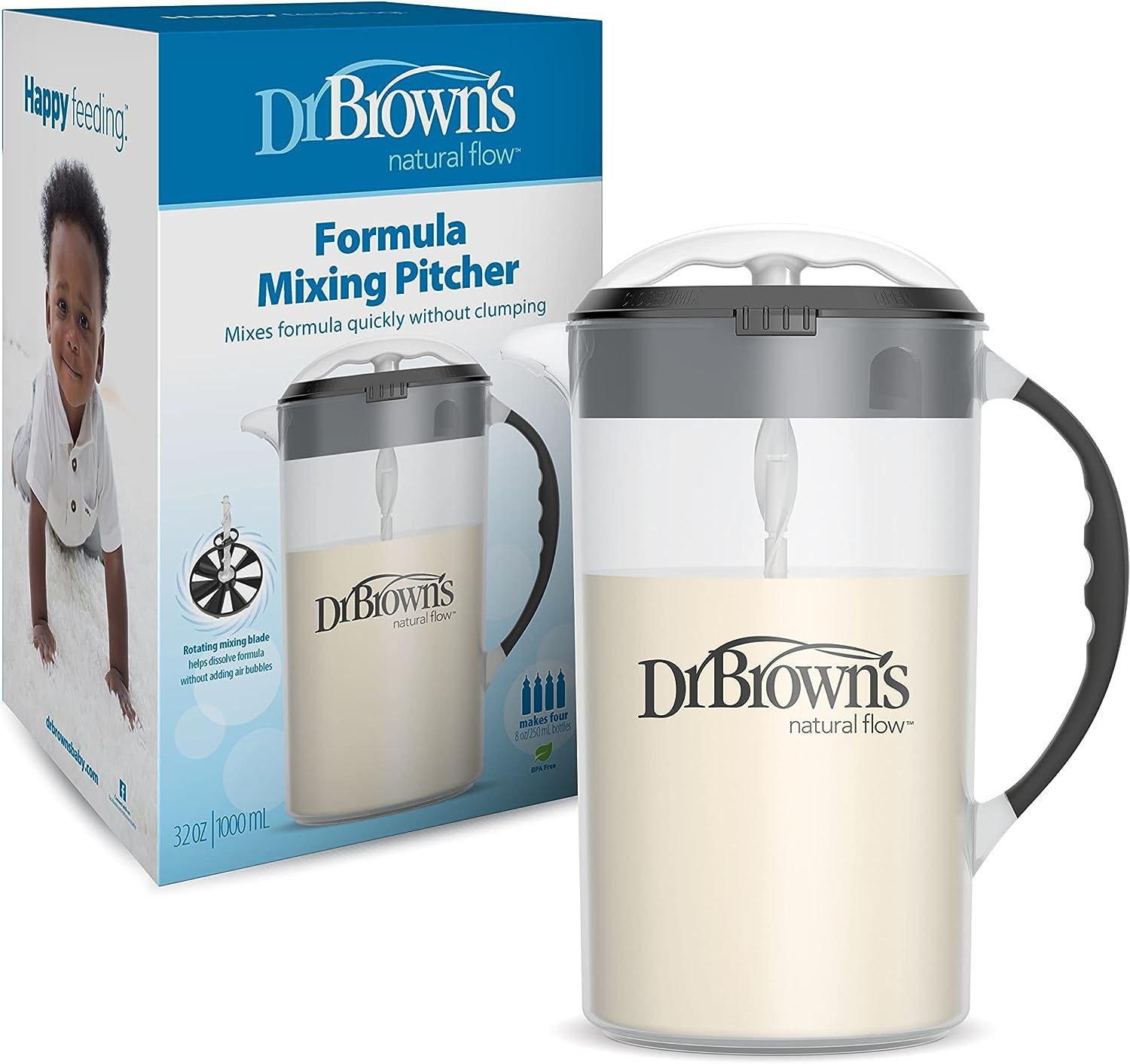 Dr. Brown's Baby Formula Mixing Pitcher - Prepare up to 4 x 240ml Bottles