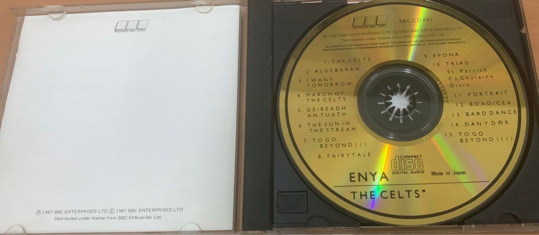 Enya ～The Celts Gold CD 1987, Hobbies & Toys, Music & Media, CDs