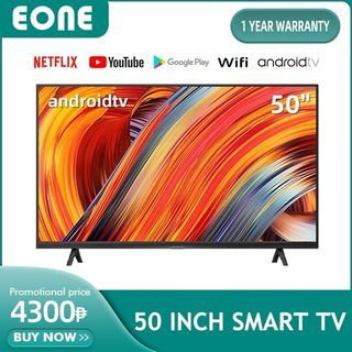EONE Smart LED TV 30" 32" 42" 50" Full HD 1080p  Supports 16.7 million display colorsUltra thin flat Yotube Netflix Android digital TV WiFi screen monitor special price Sale