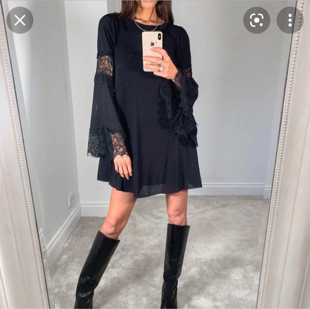 For love and sales lemons bell sleeve dress