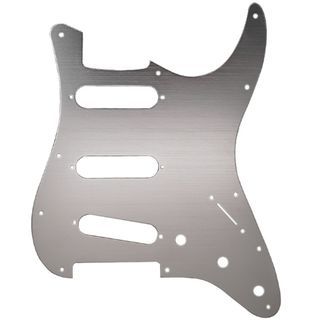 (FREE DELIVERY) Chrome Silver 11 Hole SSS Metal Electric Guitar Pickguard Scratch Plate For Strat Stratocaster Aluminum Parts Replacement