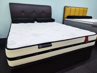 Free Delivery King Queen Super Single Single Mattress - Individual Pocketed Spring with Premium Bamboo Fabric 10 Inch Height