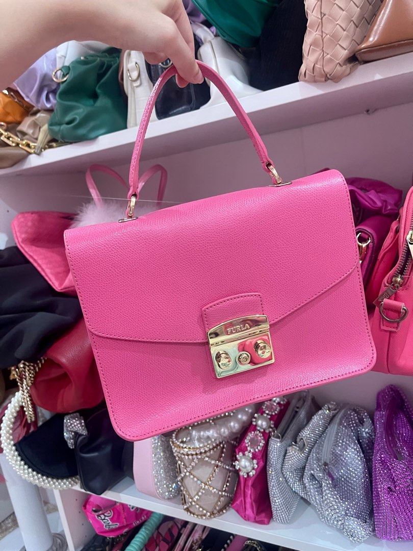 Furla pink barbie bag, Women's Fashion, Bags & Wallets, Cross-body Bags ...
