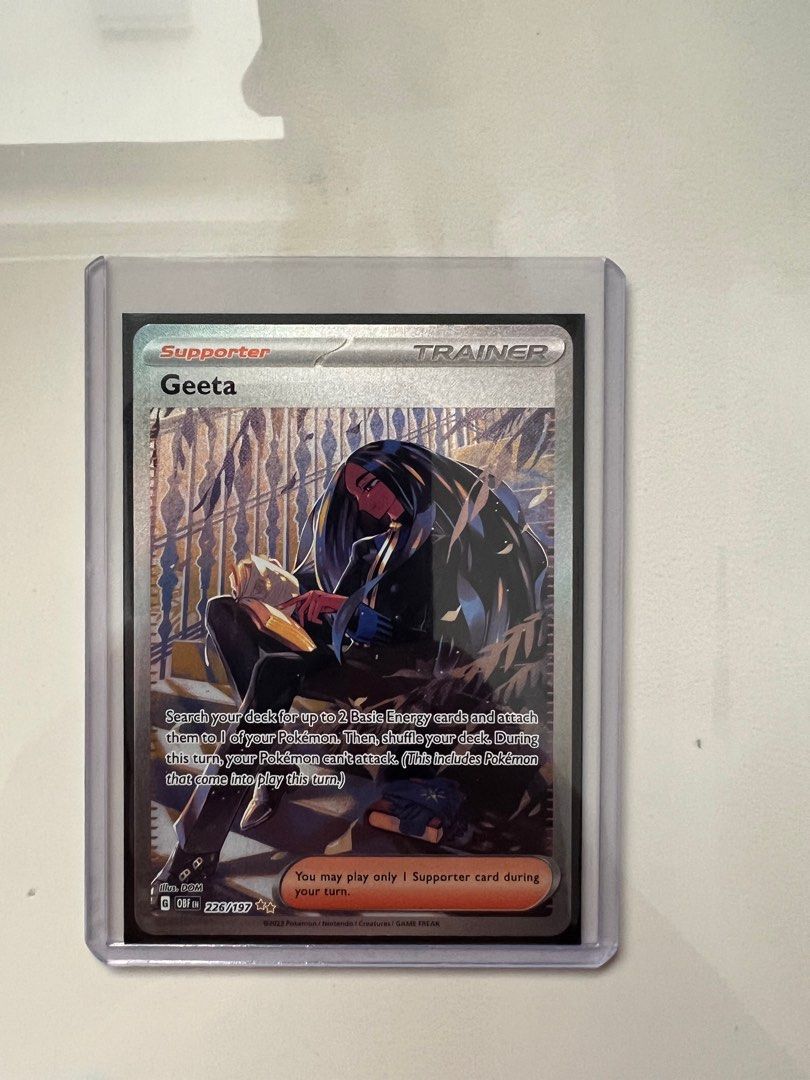 Geeta SIR 226/197 pokemon Tcg Obsidian Flames w toploader, Hobbies & Toys,  Toys & Games on Carousell