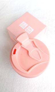 Gelas Silikon Portable Uniqlo Baby Pink Original