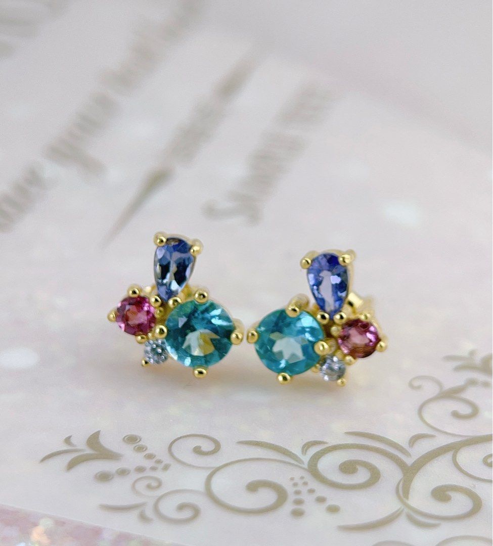 Gemstones earrings clearance
