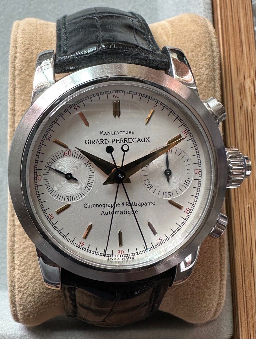 GIrard Perregaux chronograph rattrapante 38mm Ref 9014