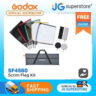 Godox Scrim Flag Kit with 9 Light Blocks Filters Silk Screens and Nets for Studio Photography Lighting (18 x 24 in) | SF4560 | JG Superstore