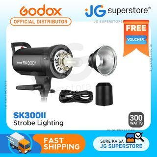 Godox SK300II-D 3 x 300Ws 2.4G Strobe Flash Kits for Studio Photography - Light Stands, Softbox, Umbrella, Wireless Trigger, Carrying Case Kits | SK300II D | JG Superstore